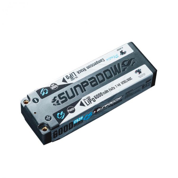 Sunpadow JA0001 - Platinum 6000mAh Hardcase - 7.4V LiPo - 120C/60C - LCG Stick Pack
