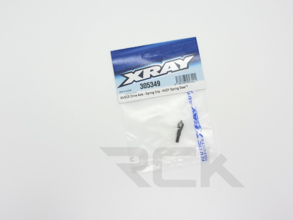 XRAY 305349 - X4 2023 - Federstahl Radachse - Feder Clip Version - für ECS Kardan (1 Stück)