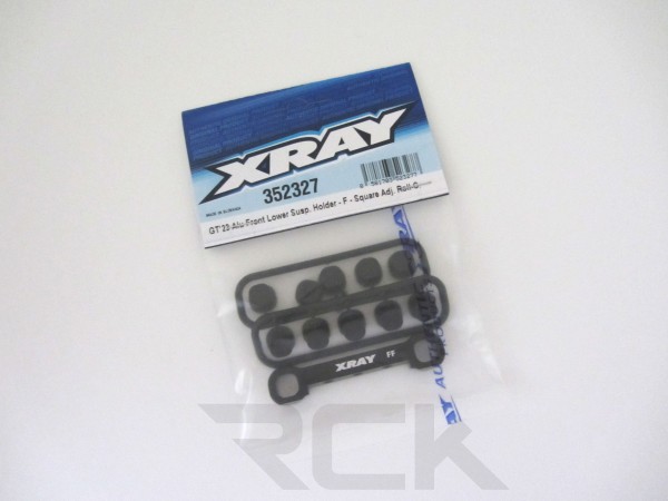 XRAY 352327 - GTXE 2023 - Alu Front Lower Suspension Holder - F - Square Adjustable Rollcenter