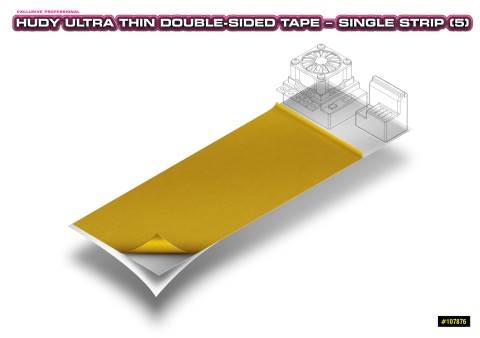 HUDY 107876 - Doppelseitiges Klebeband - Ultra dünn (5x 140mm = 70cm)