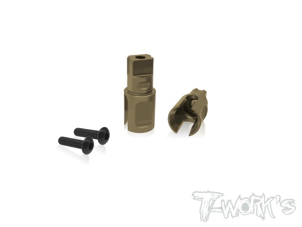 T-Work's TE-163-X4 - Alu Front Spool Cups for XRAY X4 (2 pcs)