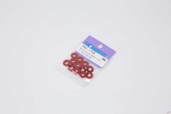 Square SGE-116R - Alu Countersunk Shim - M4 - RED (12 pcs.)