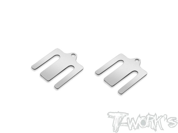 T-Work's TE-B7-A-0.5 - Tuning Stahl Bulkhead Shims - 0.5mm - für Asso B7 (2 Stück)