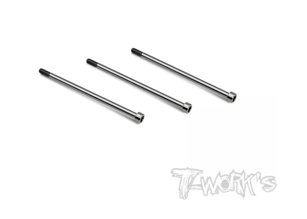 T-Work's TP-145-H4 - Titanium Motor Screws - for HobbyWing V10 G4 (3 pcs)
