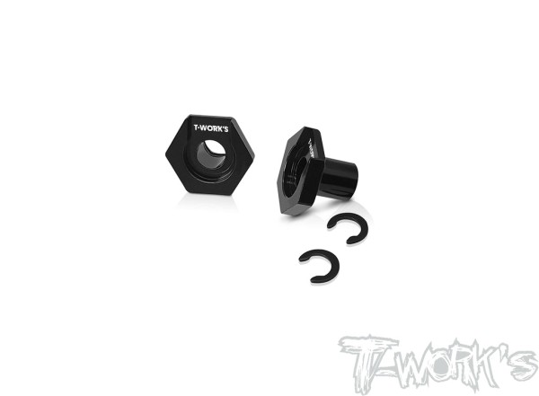 T-Work's TE-231-X4 - Alu Hex Hub - for XRAY X4 (2 pcs)