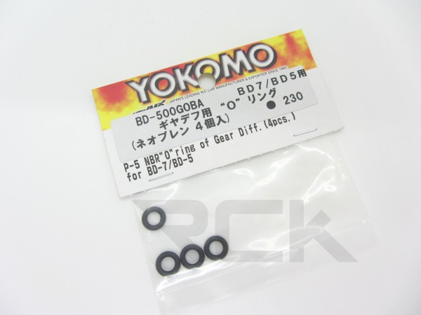 Yokomo BD-500G0BA - BD9 - Differential O-Ring (Neopren, schwarz,·4 Stück)