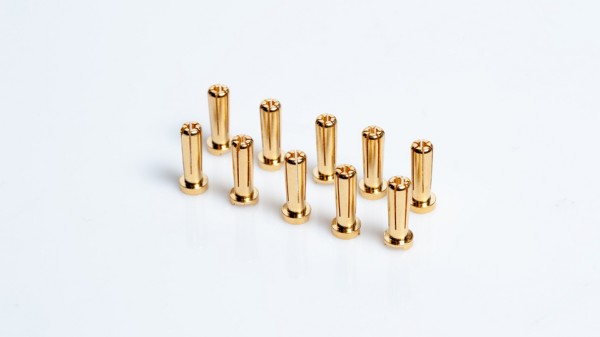 LRP 65956 - 5mm Gold Works Team connectors - 18mm length (10 pcs.)
