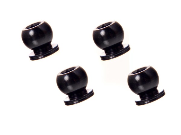 Mugen A2817 - MTC-2R - Ballhead 6mm - Alloy - black (4 pcs)