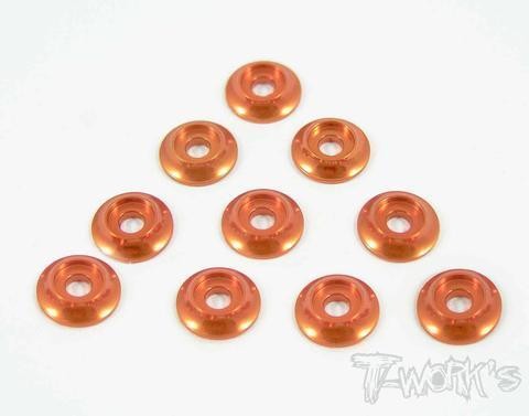 T-Work's TA-004O - Alu Unterlegscheiben - M3 - 10mm - ORANGE (10 Stück)