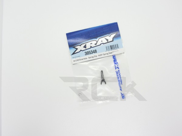 XRAY 305348 - X4 2023 - Federstahl Radachse - Feder Clip Version - für Kardan (1 Stück)