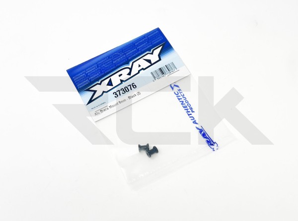 XRAY 373076 - X12 2023 - Alu Strebenbefestigung 9mm - Schwarz (2 Stk)