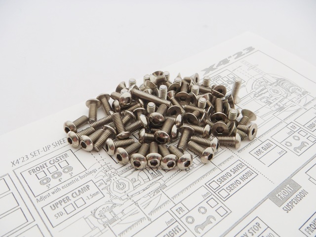 Hiro Seiko 48849 - XRAY X4 2023 - Titanium Hex Socket Screw Set (112 pcs) |  RC-KleinKram