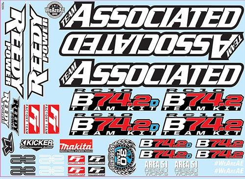 Team Associated 92356 - B74.2 - Decal Sheet