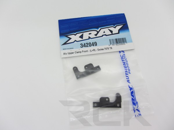 XRAY 342049 - RX8 2023 - Alu Bulkhead Klammer oben - Links + Rechts - Swiss 7075 T6