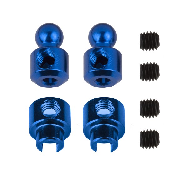 Team Associated 92457 - RC10B7 - Stabi Hardware Set - Blau - Alu (1 Paar)