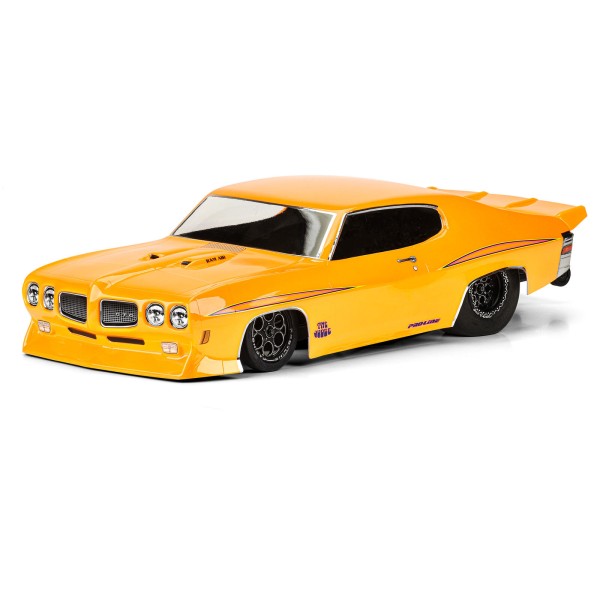 ProLine 3550-00 - 1970 Pontiac GTO Judge - Drag Body Set for Slash 2WD / Asso DR10 / Losi 22S