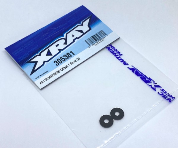 XRAY 305381 - X4 - Alu Wheel Shim Offset - 1.0mm (2 pcs)
