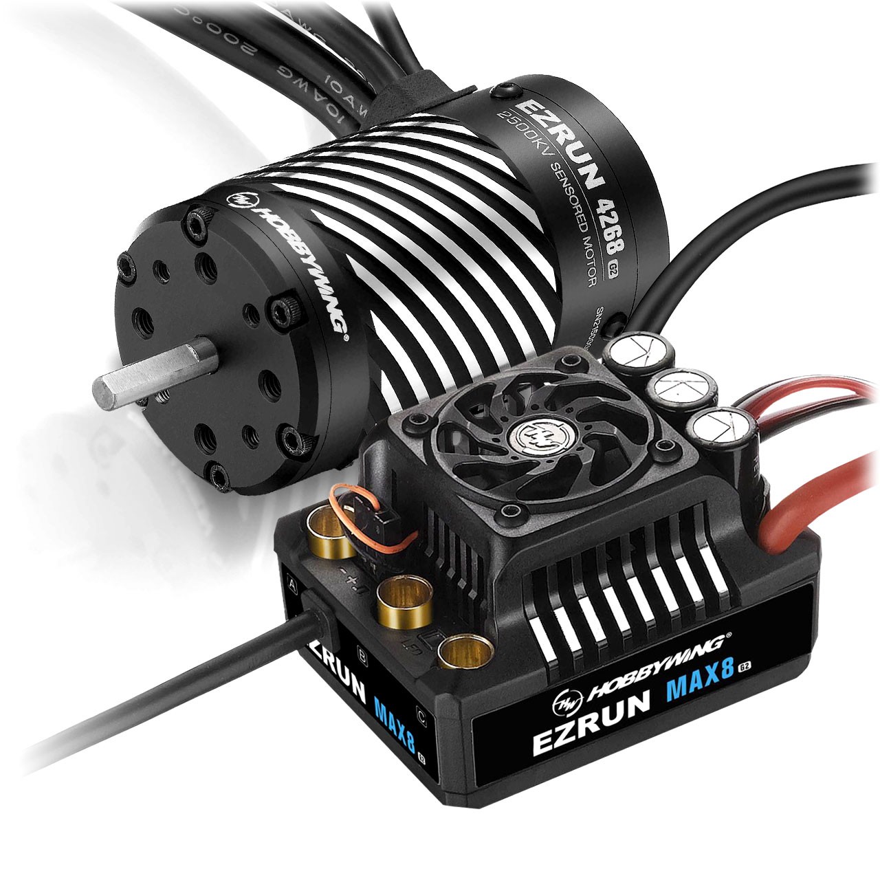 Hobbywing 38010404 - MAX8 Gen2 Ezrun ESC + 4268SD G2 2500kV Motor - Combo