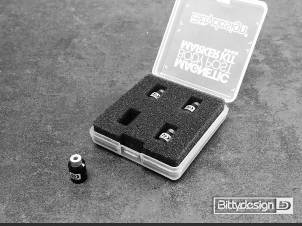 Bittydesign BDBPMK8-B - Body Post Marker Set - 1/5-1/8 - Karosserieloch Tool - schwarz (4 Stück)