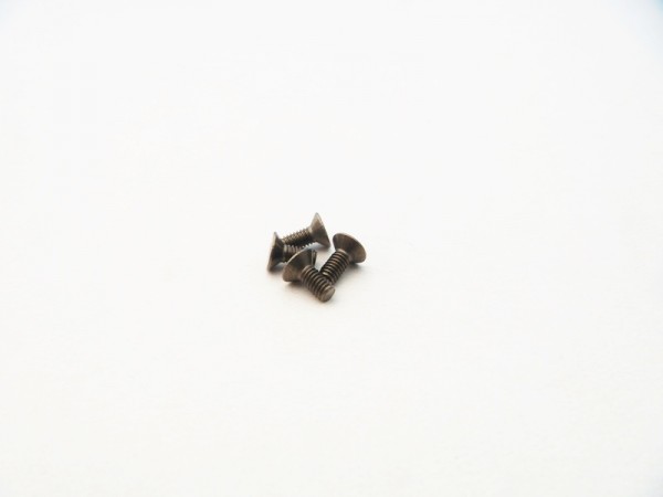 Hiro Seiko 48619 - Titanium Hex Socket Screw - Flat Head - M2.5 x 6mm (4 pieces)