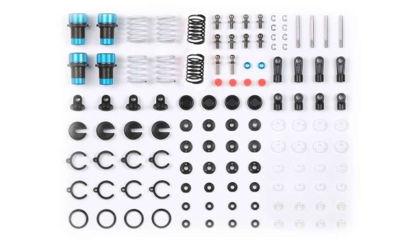 Tamiya 54000 - M05 / M06 - TRF Alu Dämpfer Set - BLAU (4 Stück)