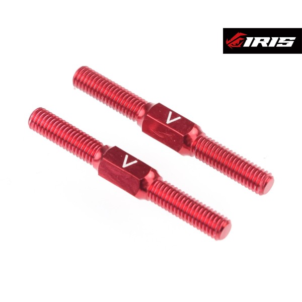 Iris 40002 - Iris ONE - Alu R/L Gewindestange - M3x28mm - ROT (2 Stück)