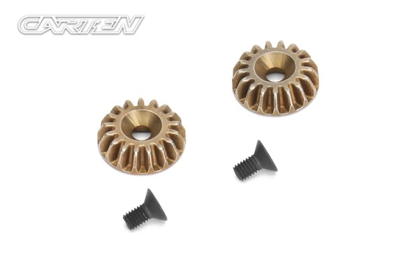 CARTEN NBA207 - M210 / T410 - Metall Kegelräder - 17 Zähne - für Kegeldiff (2 Stück)