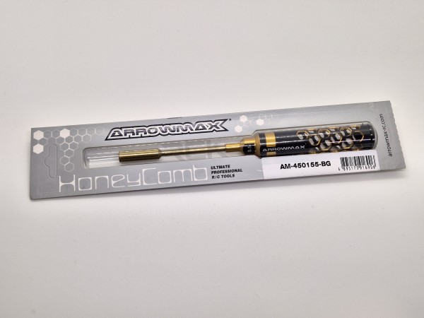 Arrowmax 450155BG - NUT DRIVER 5.5 X 100MM BlackGolden - Tungsten / Wolfram Steel