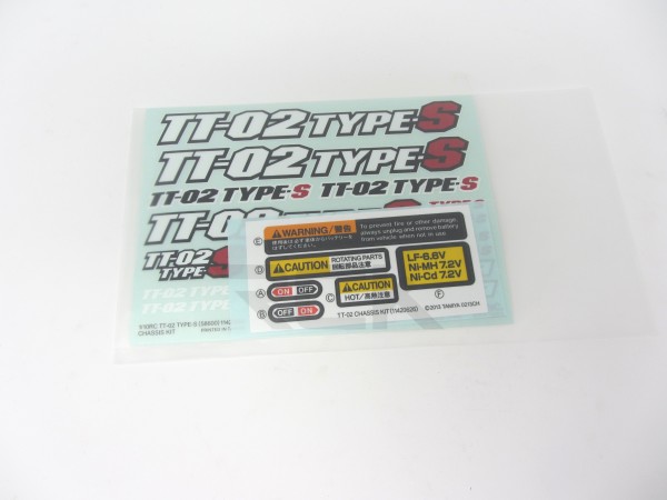 Tamiya 1420686 - TT-02 Type S - Decal Sheet