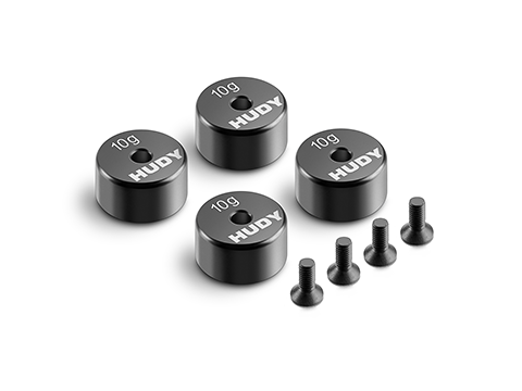 HUDY 293084 - Steel Balancing Chassis Weight - 10g (4 pcs)