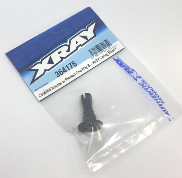 XRAY 364175 - XB4 2022 - Outdrive Adapter with Pressed One-Way Bearing - HUDY Spring Steel