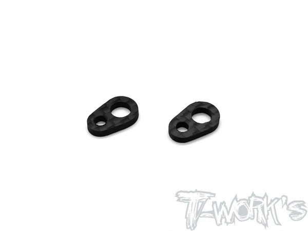 T-Work's TE-230-B - Graphite Rear Body Mount Plate Spacers - for Mugen MTC-2 (2 pcs)