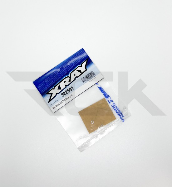 XRAY 322591 - XB2 2024 - Alu Shim 3x4.7x0.5mm (10 pcs)