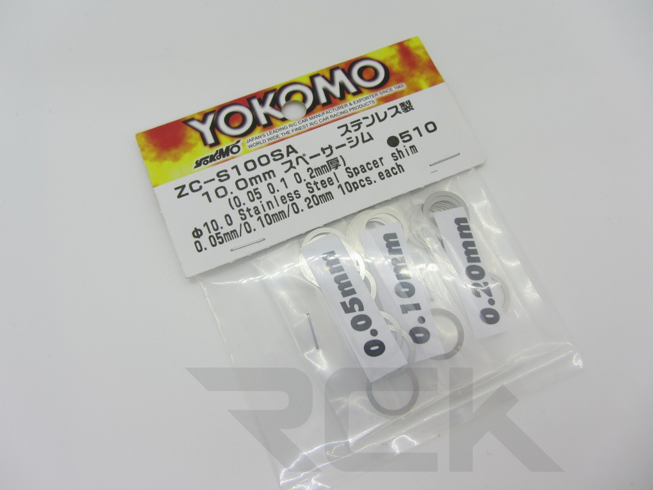 Yokomo ZC-S100SA - BD9 - 10.0mm Spacer Shim (0.05/0.10/0.20mm·10 Stück jeweils)