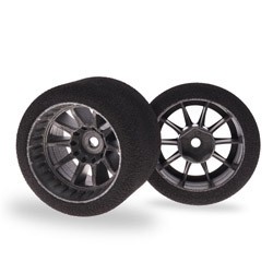 Matrix 10P35F1 - 1/10 Formula Foam Tires - Mounted Wheels - 35 Shore - REAR (2 pcs)