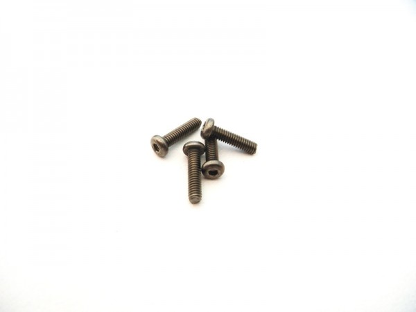Hiro Seiko 48617 - Titanium Hex Socket Screw - Button Head - M2.5 x 10mm (4 pieces)