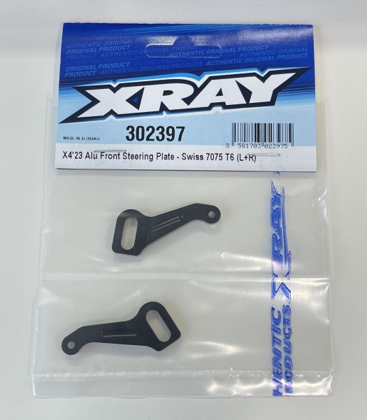 XRAY 302397 - X4 2023 - Alu Front Steering Plate - (2 pcs)