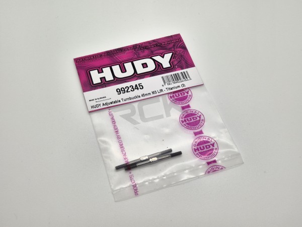 HUDY 992345 - Titanium Turnbuckle - L/R - M3x45mm (2 pcs)