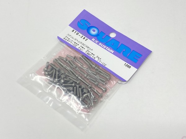Square STD-262 - Stainless Steel Screw Set for Tamiya TT-02 (65 Screws)