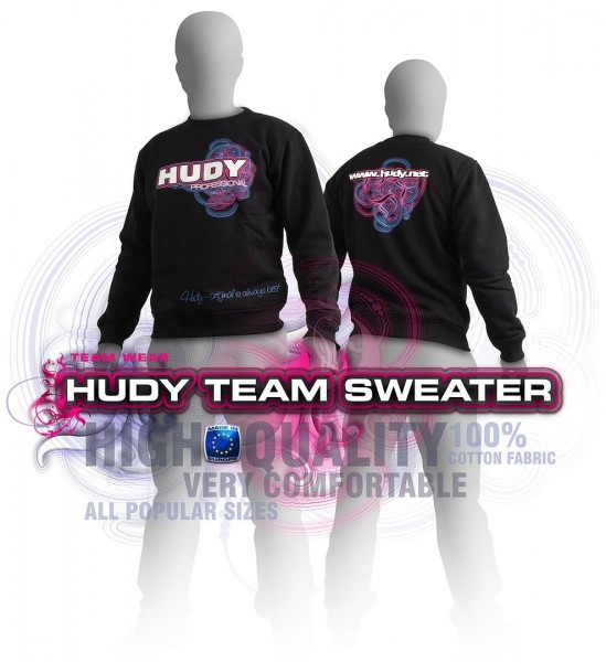 HUDY 285401L - Team Sweater - Größe L - schwarz