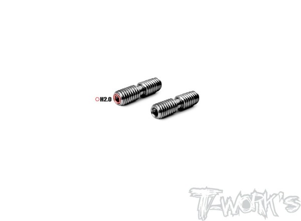 T-Work's TP-X4-E - Titan R/L Gewindestangen M4x15mm - obere Querlenker - für XRAY X4 (2 Stück)