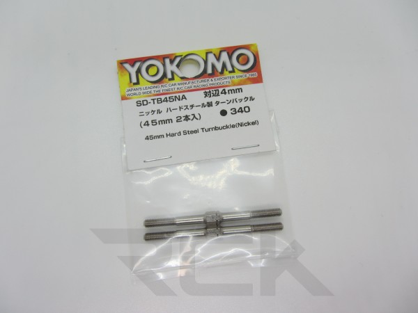 Yokomo SD-TB45NA - YZ-4SF2 - 45mm Nickel Hard Steel Turn Buckle (2 pieces)