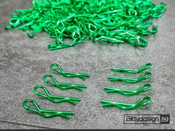 Bittydesign BDBC-88GR - Body Clips 1/5 - 1/8 - green (8 pieces - 4+4)