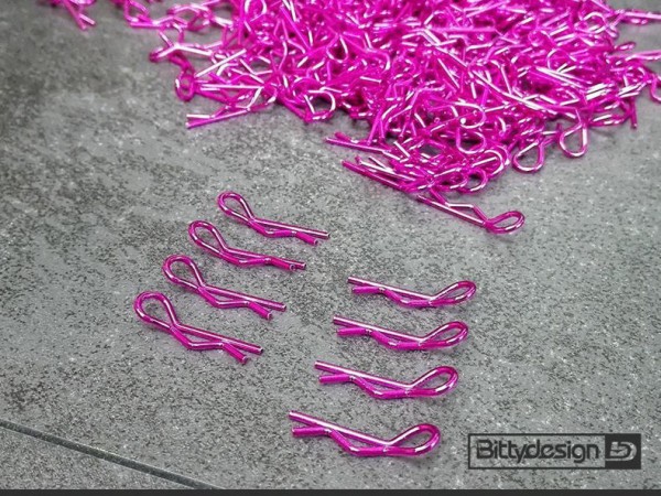 Bittydesign BDBC-88P - Karosserieklammern 1/5 - 1/8 - pink (8 Stück - 4+4)