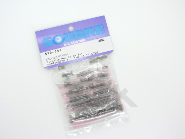 Square STD-354 - Titanium Screw Set for Tamiya TT-02BR (79 Screws)