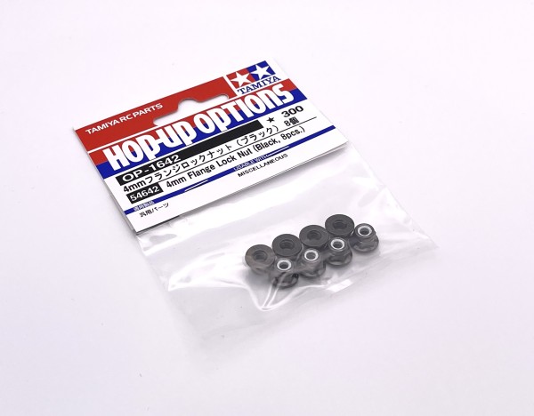 Tamiya 54642 - M4 Steel Nylock Wheel Nut - BLACK (8 pcs)