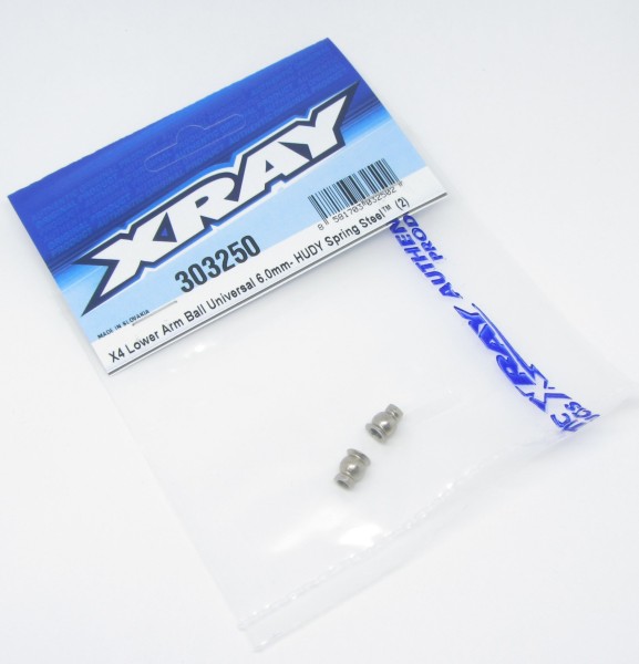 XRAY 303250 - X4 - Federstahl Aufhängungskugel 6.0mm - Querlenker innen (2 Stück)