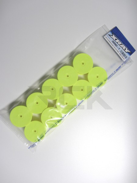 XRAY 369902-Y - XB4 4WD Front Rim - Aerodisk - 12mm Hex - YELLOW - IFMAR - HARD (10 pcs)