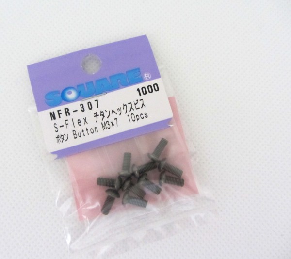 Square NFR-307 - Titanium Screw - Buttonhead - S-Flex M3x7 (10 pcs)