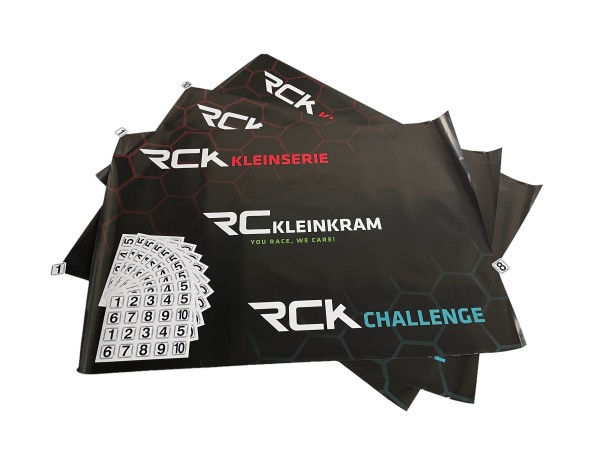 RCK 240118 - Sticker Sheet RCK-KleinSerie / RCK-Challenge Competition Numbers (10 sheets) + Banner